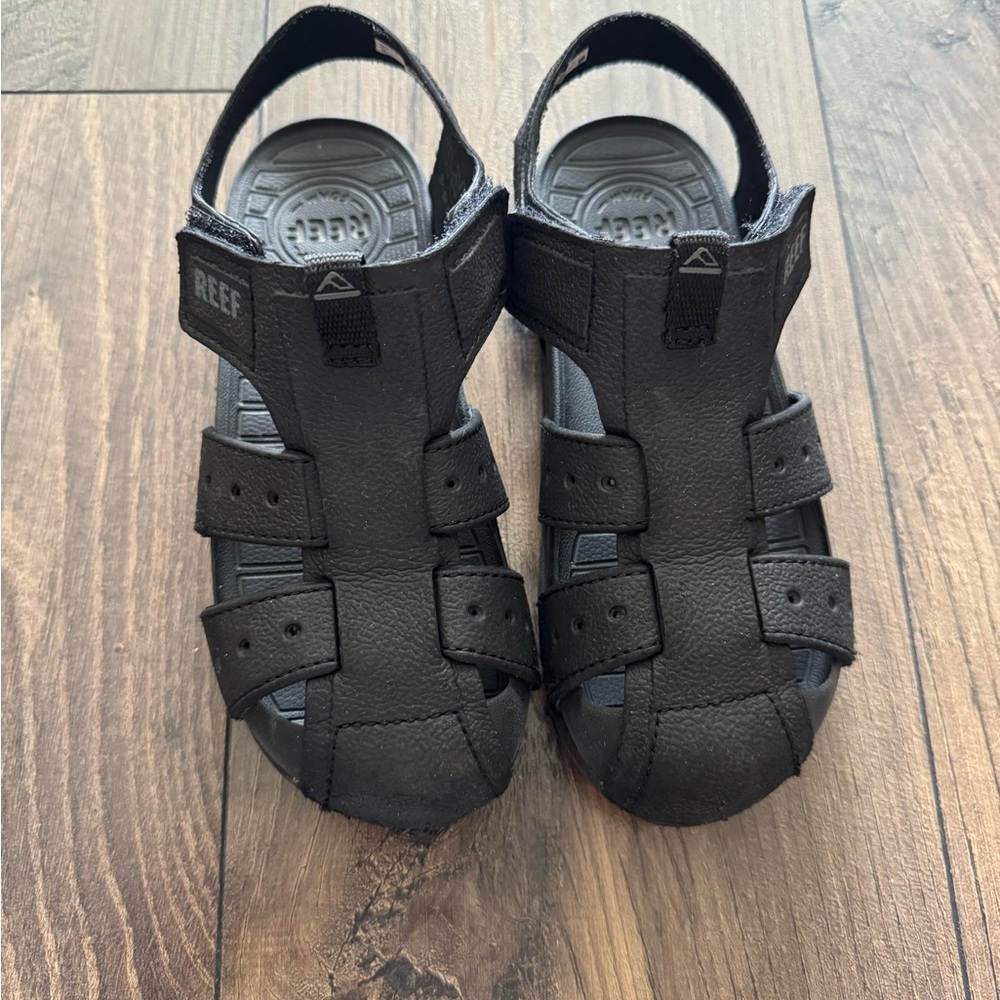 Reef Kids Black Strap Sandals